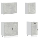 7 Piece Kitchen Cabinet Set Kalmar Concrete Grey Engineered Wood 3314765