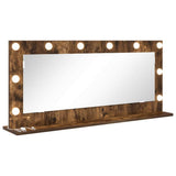 Vanity Mirror Rectangular Smoked Oak 100 x 45 x 18 cm 868329