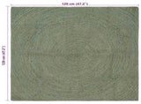 Area Rugs Olive Green 120 x 120 cm Jute 42010582