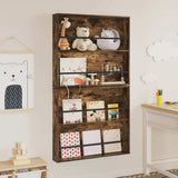Magazine Rack 2 pcs Smoked Oak 80 x 12 x 70 cm Engineered Wood 890845