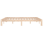 Bed Frame without Mattress Solid Wood 150x200cm King Size 810370