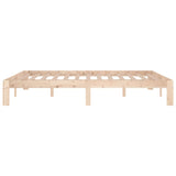Bed Frame without Mattress Solid Wood 150x200cm King Size 810370