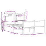 Bed Frame without Mattress Sonoma Oak 120x200 cm Engineered Wood 4106978