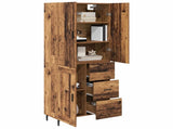 Highboard with Drawer 2 pcs Old Wood Engineered Wood and Glass 3415707