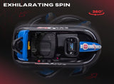 6V Electric Kids Bumper Car, 6V Spin Waltz Car, with Music, Horn, Lights - Black T3398P348362