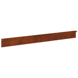 Lawn Edging 10 pcs 102 x 10 x 4 cm Steel Rusty 8008760