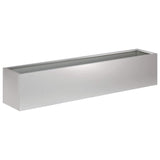 Garden Planter 2 pcs Silver 80 x 20 x 20 cm Galvanised Steel 8005173