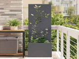 Garden Privacy Screen Floral Anthracite 50 x 32 x 150 cm 876478
