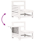 4 Piece Garden Sofa Set White Solid Wood Pine 3250769