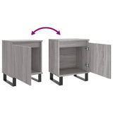 Bedside Cabinets 2 pcs Grey Sonoma 40x30x50 cm Engineered Wood 826857