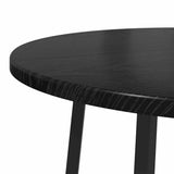 Side Table Set with Shelf 2 pcs Black Oak 869702
