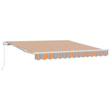 Retractable Awning Manual Orange and grey and blue and white 3330285