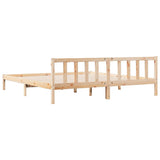 Extra Long Bed Frame without Mattress 200x210 cm Solid Wood Pine 852440