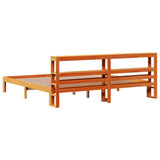 Bed Frame without Mattress Wax Brown 180x200 cm Super King Solid Wood Pine 3306068