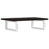 Basin Shelf Wall Mounted Steel and Solid Wood Oak 3302580