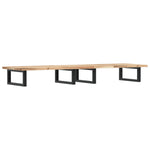 ZNTS Basin Shelf Wall Mounted Steel and Solid Wood Acacia 3302681