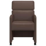 Dining Chairs with Wheels 2 pcs Brown 58 x 65 x 98 cm 42017885