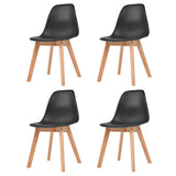 Dining Chairs 4 pcs Black Plastic 244778