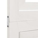 Room Divider 6 Panels White Solid Wood Paulownia 358698
