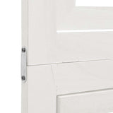 Room Divider 6 Panels White Solid Wood Paulownia 358698