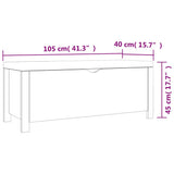 Storage Box with Cushion Sonoma Oak 105x40x45 cm 3279329