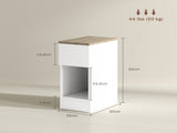 Set of Two Modern Storage Bedside Tables - White T3398P343532