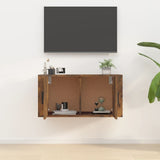 Wall Mounted TV Cabinet Smoked Oak 80x34.5x40 cm 816629