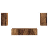 TV Cabinet Set 4 pcs Old Wood Engineered Wood 3409157