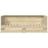 Bed Frame with Storage Sonoma Oak 80 x 200 cm Engineered Wood 3429638
