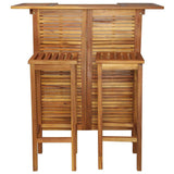 Bar Table And Chair Set Warm brown Solid Acacia wood Standard 44008