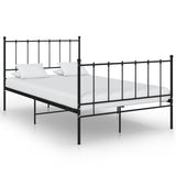 Bed Frame without Mattress Black Metal 120x200 cm 324952