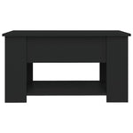 ZNTS Coffee Table Black 79x49x41 cm Engineered Wood 809711