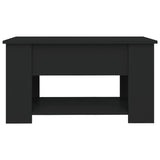 ZNTS Coffee Table Black 79x49x41 cm Engineered Wood 809711