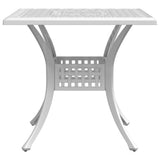 Garden Table White 80x80x75 cm Cast Aluminium 4002813