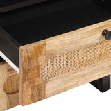 Bedside Cabinet Natural 50 x 33 x 62 cm Solid Mango Wood 4018054
