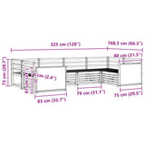 Outdoor Sofa Set 6 pcs Natural 3383762