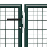 Garden Gate Steel 500x100 cm Green 144317