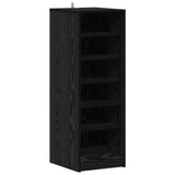 Shoe Cabinet Black Oak 32 x 35 x 90 cm Engineered Wood 862688