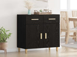 Sideboard Black oak 34 x 69.5 x 89 cm Engineered wood 880672