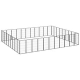 40-Panel Dog Playpen Black 50x100 cm Powder-coated Steel 3115966