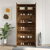 Shoe Cabinet with Door Brown 80 x 35.5 x 180 cm Engineered wood 3333843