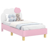 Toddler Bed Frame with Headboard Pink 70 x 140 cm PU 42011014
