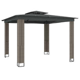 Gazebo with Double Roof Anthracite 2.94x2.94 m Steel 368445