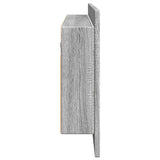 LED Bathroom Mirror Cabinet Grey Sonoma 100x12x45 cm 834960