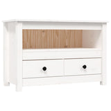 TV Cabinet White 79x35x52 cm Solid Wood Pine 821498
