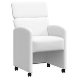Dining Chairs with Wheels 2 pcs White 58 x 65 x 98 cm 42017891