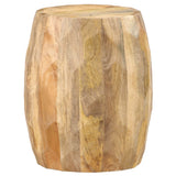 Drum Stool Solid Mango Wood 285910