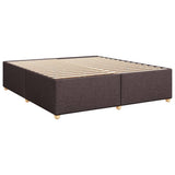 Box Spring Bed with Mattress Dark Brown 180x200 cm Fabric 3285397