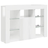 Corner LED TV Cabinet 100x40x68cm High gloss White 889789