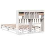 Bookcase Bed without Mattress White 160x200 cm Solid Wood Pine 3323966